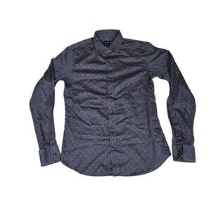 A|X Armani Exchange Long Sleeve Button-Up Size Small Checkered Blue Gray Red